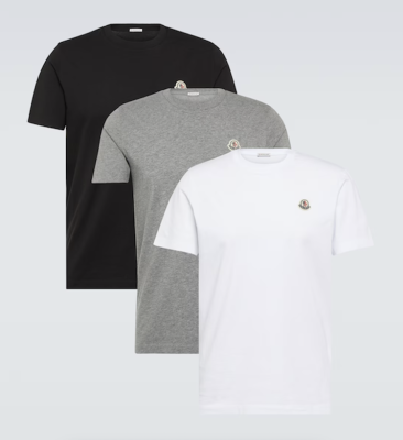 Set Moncler T-shirt cotton patch logo