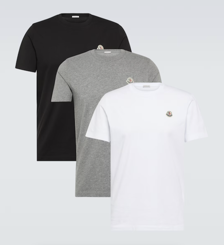 Set Moncler T-shirt cotton patch logo