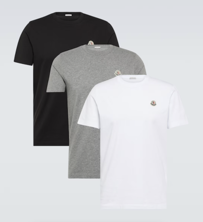 Set Moncler T-shirt cotton patch logo