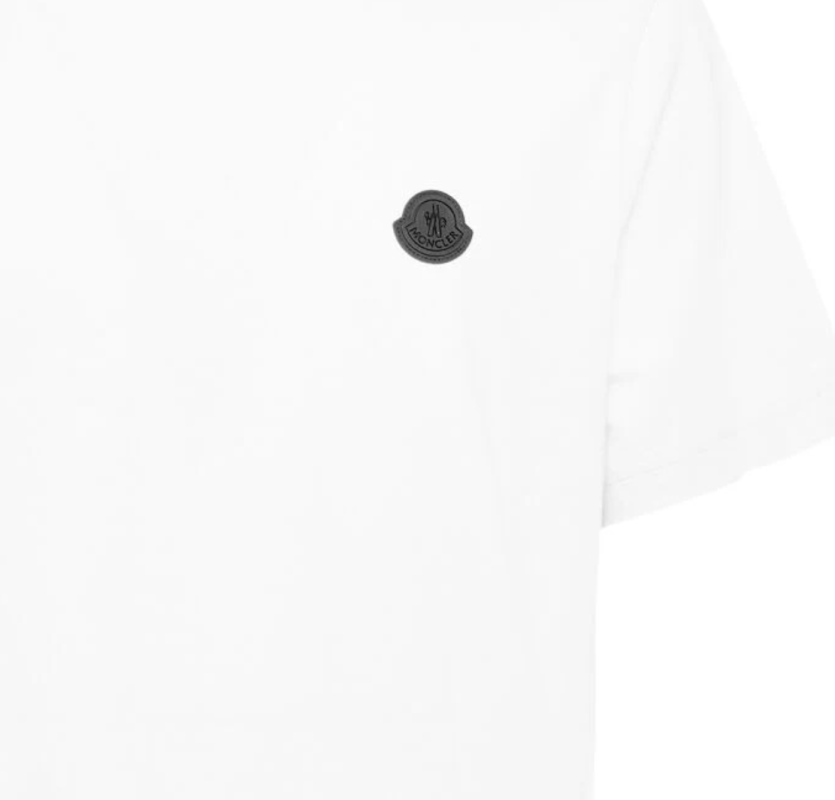 MonclerT-shirt in cotone con patch logato white